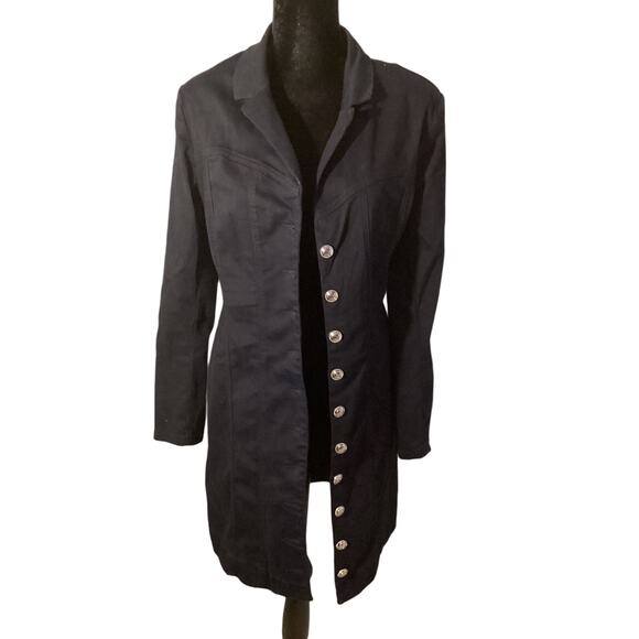 Guess Navy Button Up Dress - Picture 1 of 7